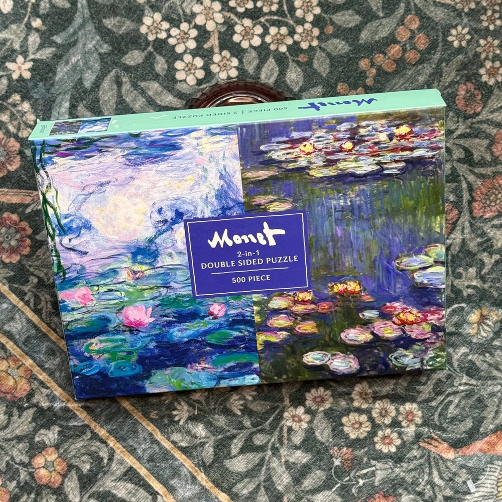 Galison Claude Monet Waterlilies 500 Piece Double Sided Jigsaw Puzzle 24x18